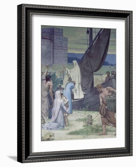 St. Genevieve Bringing Supplies to the City of Paris after the Siege-Pierre Puvis de Chavannes-Framed Giclee Print