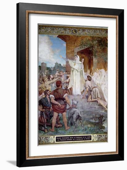 St. Genevieve Calming the Parisians on the Approach of Attila-Jules Elie Delaunay-Framed Giclee Print