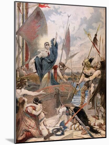 St. Genevieve, from a Series on the Heroines of France in "Le Petit Journal," 1896-Lionel Noel Royer-Mounted Giclee Print