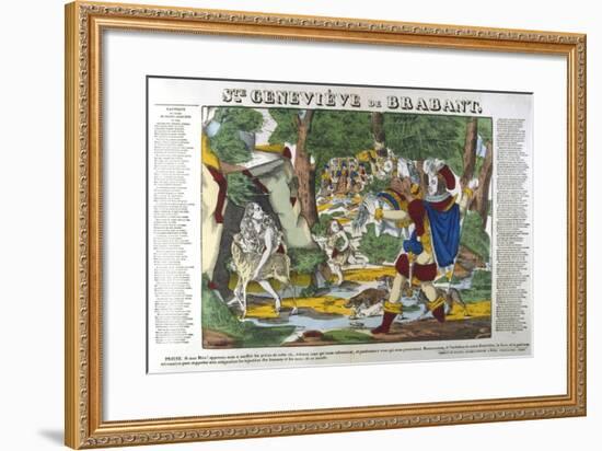 St Genevieve of Brabant in the Forest, 19th Century-null-Framed Giclee Print