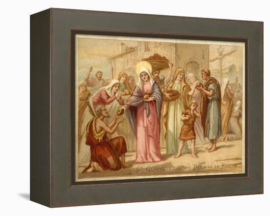 St Genevieve Saving Paris from Famine, 465-null-Framed Premier Image Canvas