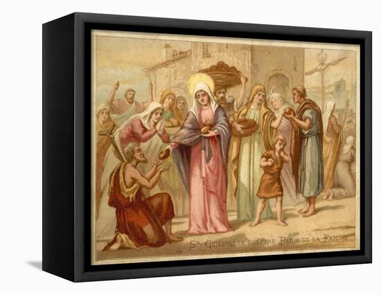 St Genevieve Saving Paris from Famine, 465-null-Framed Premier Image Canvas