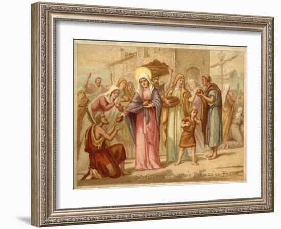 St Genevieve Saving Paris from Famine, 465-null-Framed Giclee Print