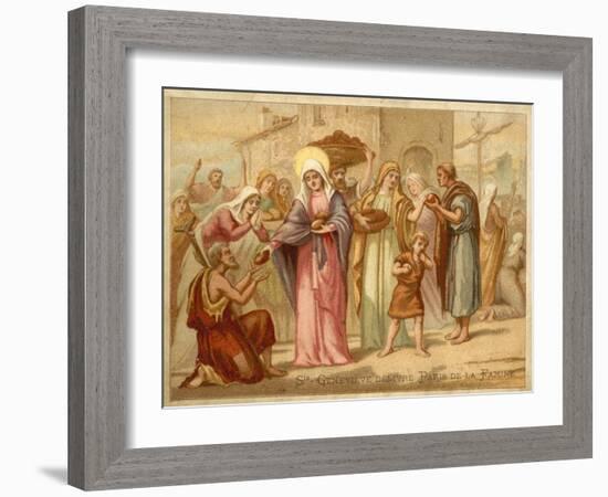 St Genevieve Saving Paris from Famine, 465-null-Framed Giclee Print