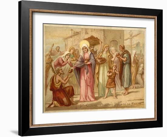 St Genevieve Saving Paris from Famine, 465-null-Framed Giclee Print