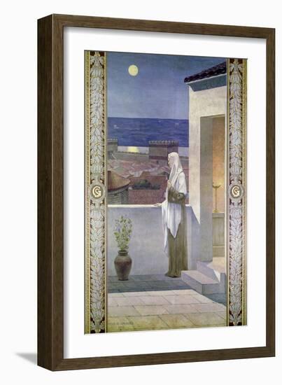 St. Genevieve Watches over the Sleeping City of Paris, 1898-Pierre Puvis de Chavannes-Framed Giclee Print