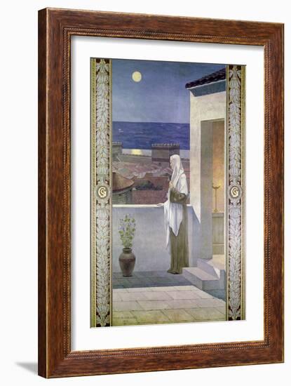 St. Genevieve Watches over the Sleeping City of Paris, 1898-Pierre Puvis de Chavannes-Framed Giclee Print