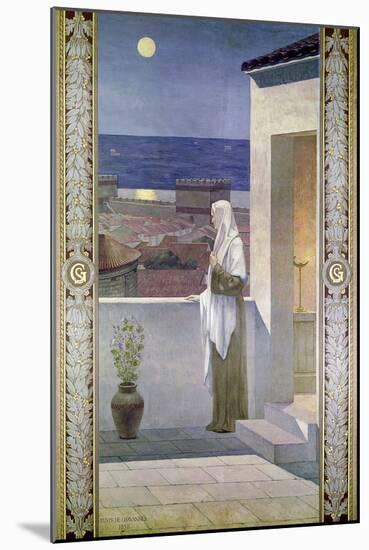 St. Genevieve Watches over the Sleeping City of Paris, 1898-Pierre Puvis de Chavannes-Mounted Giclee Print