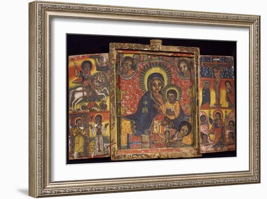 St George and Dragon and Apostles on Left-null-Framed Giclee Print