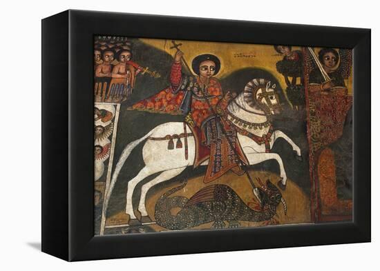 St George and Dragon-null-Framed Premier Image Canvas