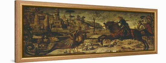 St George and Dragon-Vittore Carpaccio-Framed Premier Image Canvas