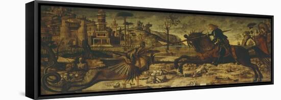 St George and Dragon-Vittore Carpaccio-Framed Premier Image Canvas