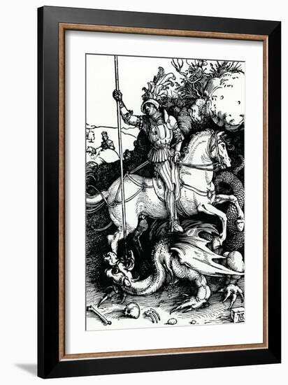 St. George and the Dragon, 1504-Albrecht Dürer-Framed Giclee Print