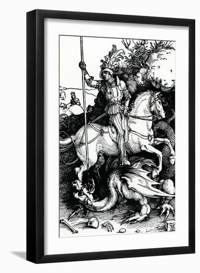 St. George and the Dragon, 1504-Albrecht Dürer-Framed Giclee Print