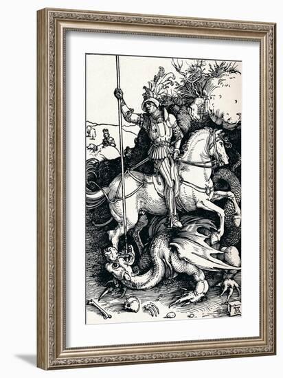 St George and the Dragon, 1505-Albrecht Dürer-Framed Giclee Print