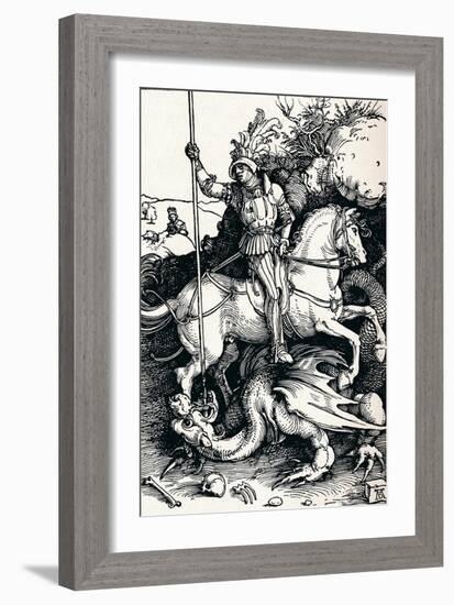 St George and the Dragon, 1505-Albrecht Dürer-Framed Giclee Print