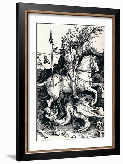 St George and the Dragon, 1505-Albrecht Dürer-Framed Giclee Print