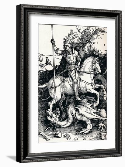 St George and the Dragon, 1505-Albrecht Dürer-Framed Giclee Print