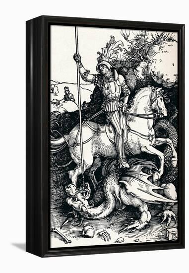 St George and the Dragon, 1505-Albrecht Dürer-Framed Premier Image Canvas