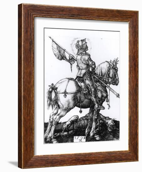 St. George and the Dragon, 1508-Albrecht Dürer-Framed Giclee Print