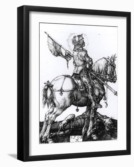 St. George and the Dragon, 1508-Albrecht Dürer-Framed Giclee Print