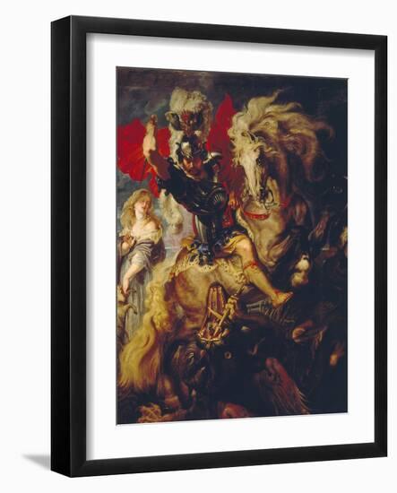 St. George and the Dragon, 1606/10-Peter Paul Rubens-Framed Giclee Print