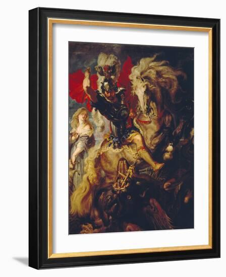 St. George and the Dragon, 1606/10-Peter Paul Rubens-Framed Giclee Print