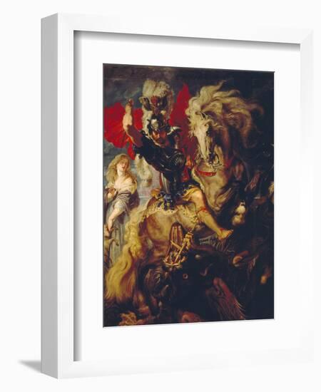 St. George and the Dragon, 1606/10-Peter Paul Rubens-Framed Giclee Print