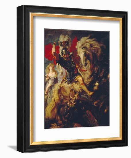 St. George and the Dragon, 1606/10-Peter Paul Rubens-Framed Giclee Print