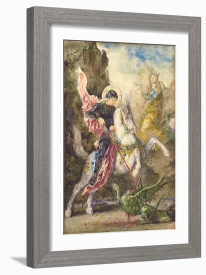 St. George and the Dragon, 1869-Gustave Moreau-Framed Giclee Print