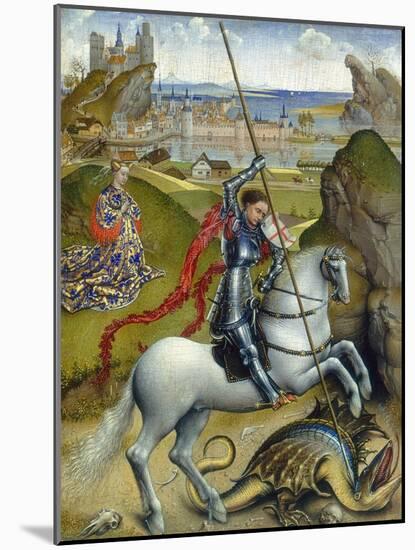 St. George and the Dragon, c.1432/1435-Rogier van der Weyden-Mounted Giclee Print