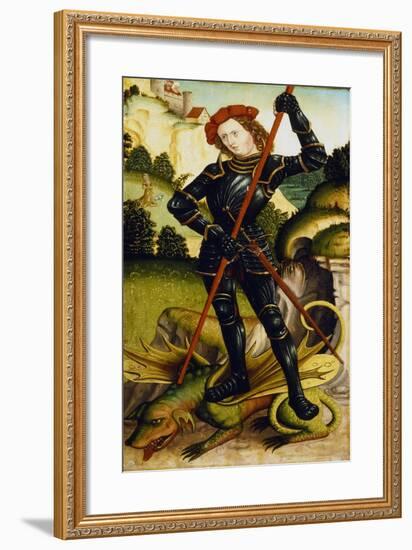 St George and the Dragon, C1500-null-Framed Giclee Print