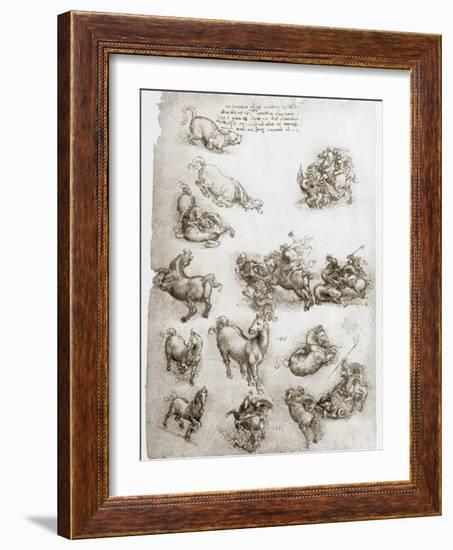 St George and the Dragon, C1506-Leonardo da Vinci-Framed Giclee Print