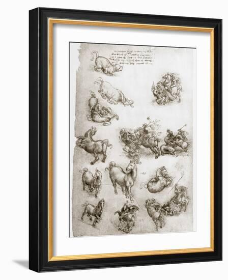 St George and the Dragon, C1506-Leonardo da Vinci-Framed Giclee Print