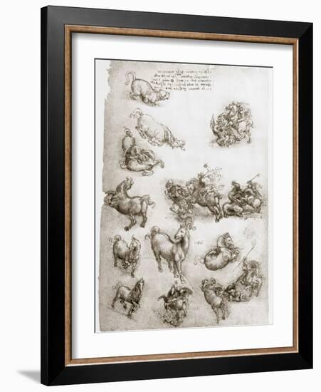 St George and the Dragon, C1506-Leonardo da Vinci-Framed Premium Giclee Print