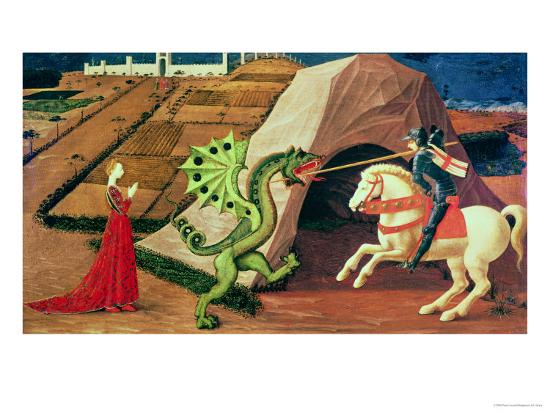 St George And The Dragon Circa 1439 40 Giclee Print Paolo