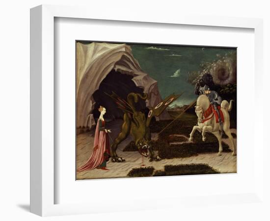 St. George and the Dragon, circa 1470-Paolo Uccello-Framed Giclee Print