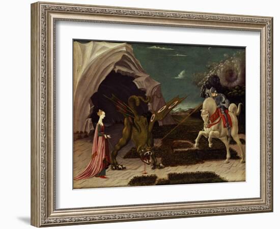 St. George and the Dragon, circa 1470-Paolo Uccello-Framed Giclee Print