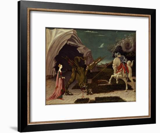 St. George and the Dragon, circa 1470-Paolo Uccello-Framed Giclee Print