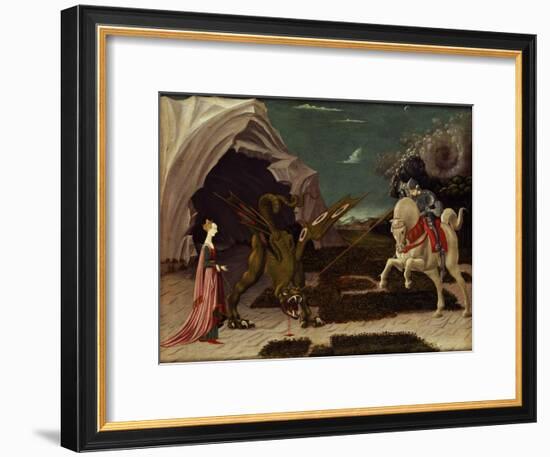 St. George and the Dragon, circa 1470-Paolo Uccello-Framed Giclee Print