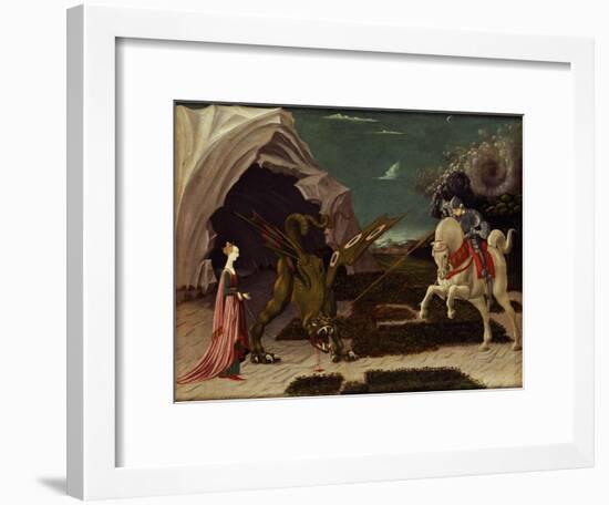 St. George and the Dragon, circa 1470-Paolo Uccello-Framed Giclee Print