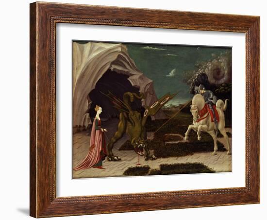 St. George and the Dragon, circa 1470-Paolo Uccello-Framed Giclee Print