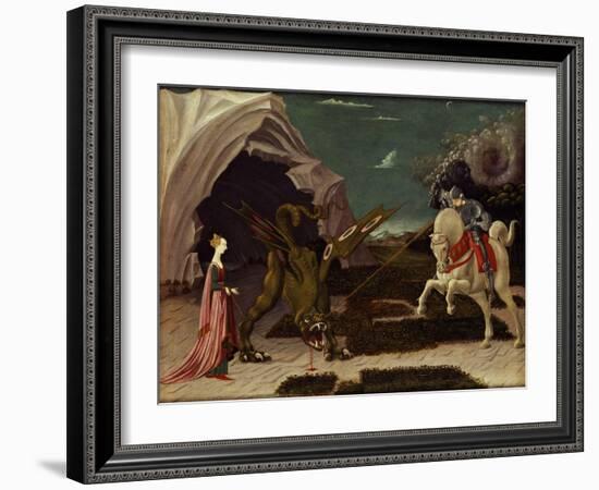 St. George and the Dragon, circa 1470-Paolo Uccello-Framed Giclee Print