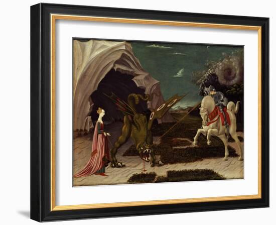 St. George and the Dragon, circa 1470-Paolo Uccello-Framed Giclee Print