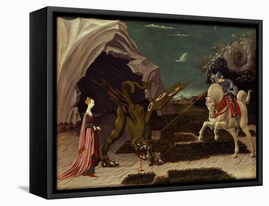 St. George and the Dragon, circa 1470-Paolo Uccello-Framed Premier Image Canvas