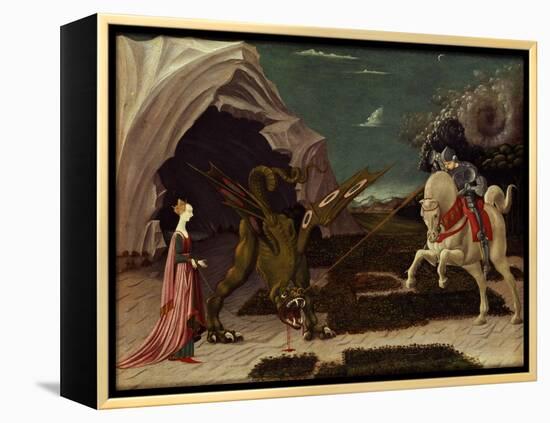 St. George and the Dragon, circa 1470-Paolo Uccello-Framed Premier Image Canvas