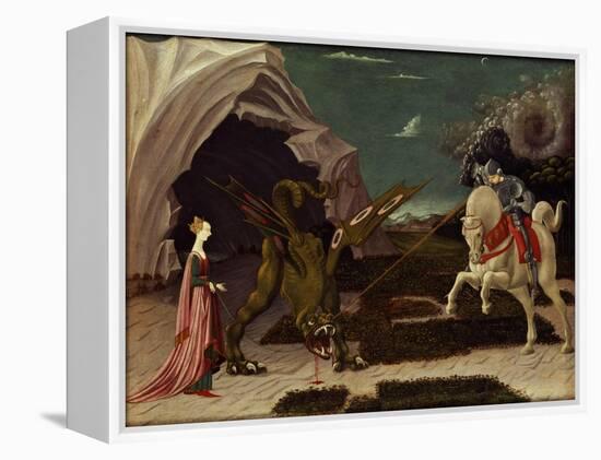 St. George and the Dragon, circa 1470-Paolo Uccello-Framed Premier Image Canvas