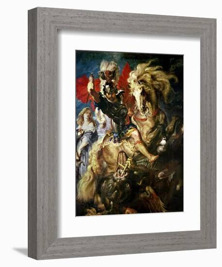 St. George and the Dragon, circa 1606-Peter Paul Rubens-Framed Giclee Print