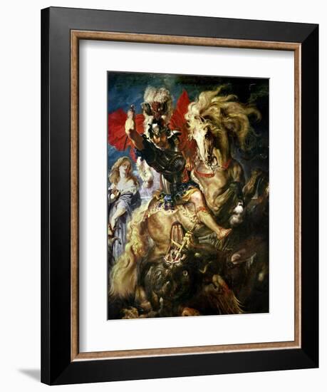 St. George and the Dragon, circa 1606-Peter Paul Rubens-Framed Giclee Print