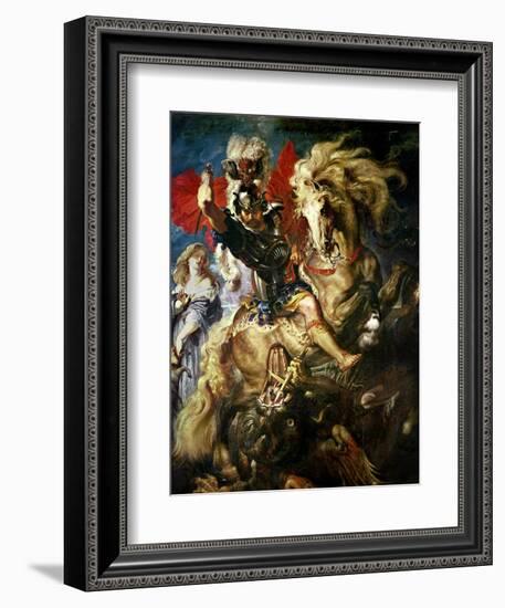 St. George and the Dragon, circa 1606-Peter Paul Rubens-Framed Giclee Print